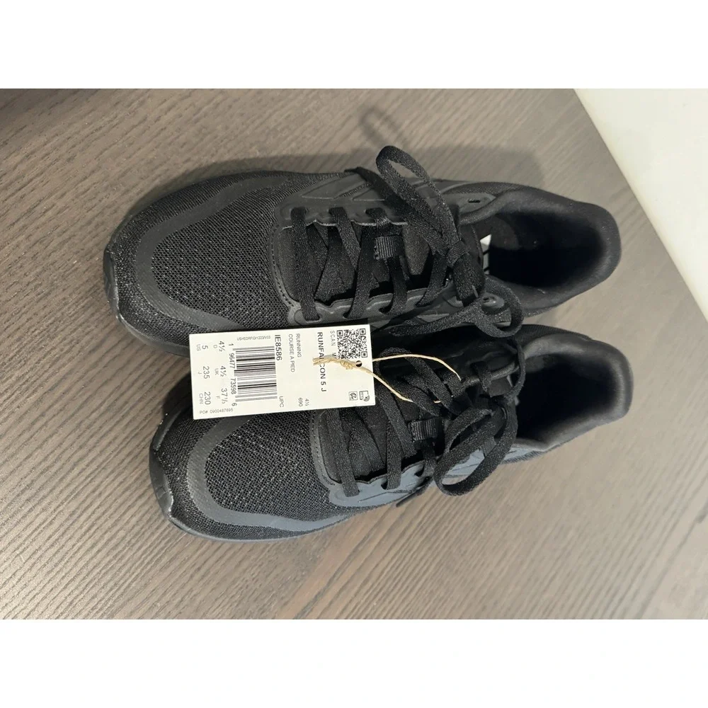adidas Runfalcon 5 J  IE8586 Black Kids 5‎ NEW Running Boys Girls Sneakers Shoes